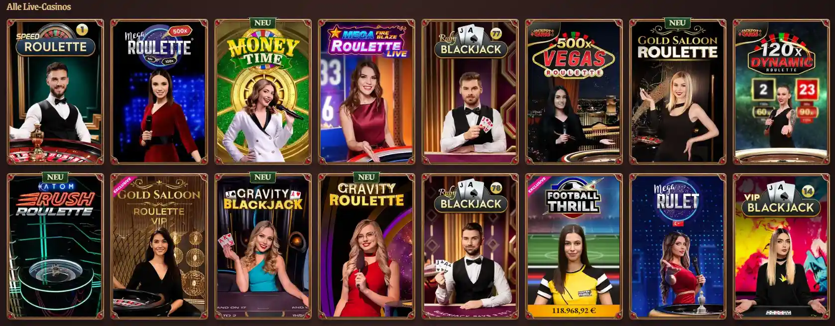 Live Casino bei CrazyTower